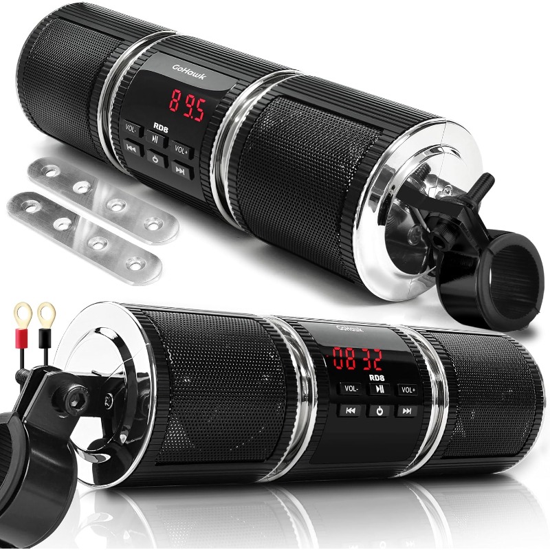 Audio Music Mp3 Free - Alto-falante estéreo para motocicleta, áudio bluetooth,