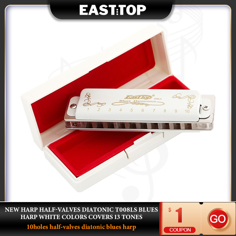 Harmonica 10 Hole - Easttop t008ls 10 buraco 20 tom