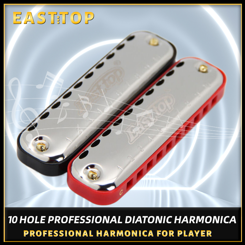 Easttop harpa blues harpa chav - Harmonica 10 Hole avaliação e preço