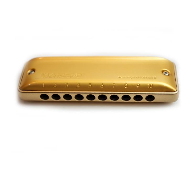 Kongsheng m1mars buraco redond - Harmonica 10 Hole avaliação e preço