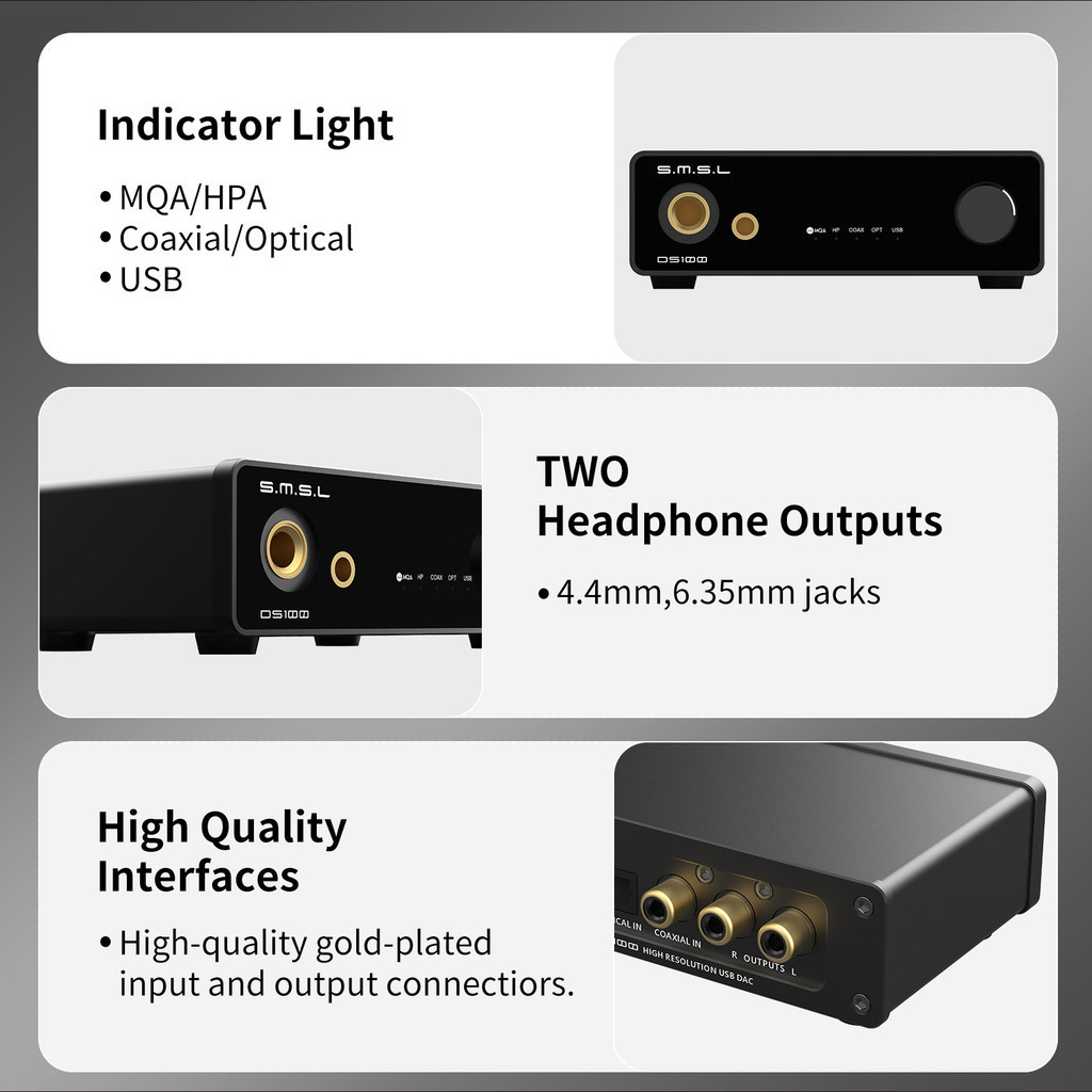 Smsl ds100 mqa MQA-CD decodifi - Portable Amplifier Mini avaliação e preço