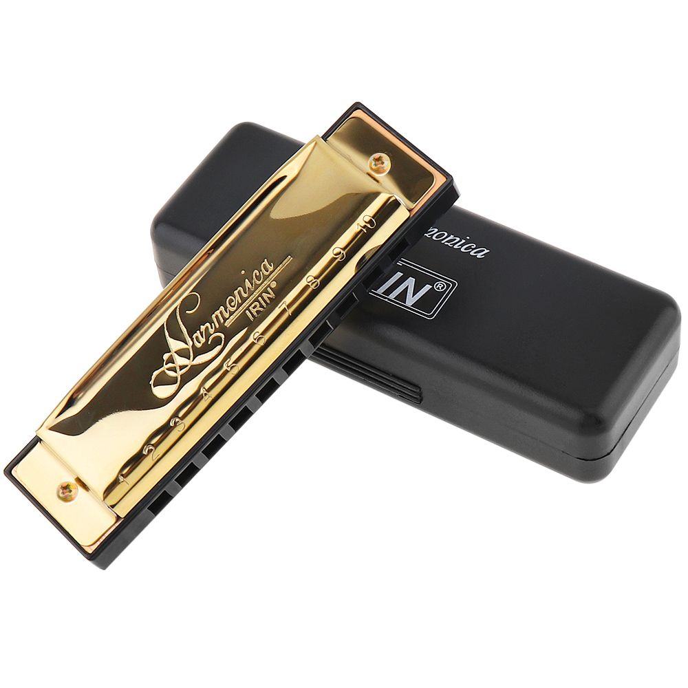 Chave prateada/dourada, gaita  - Harmonica 10 Hole avaliação e preço