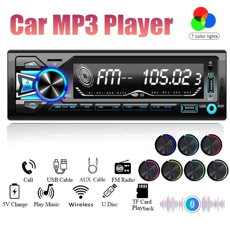 Rádio Automotivo 1DIN In-Dash  - Audio Without Music avaliação e preço